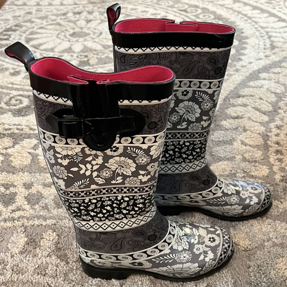 Capelli Floral Patterned Women's Rain Boots